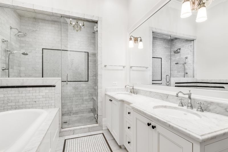 Spacious Walk-in Shower with Multiple Shower Heads